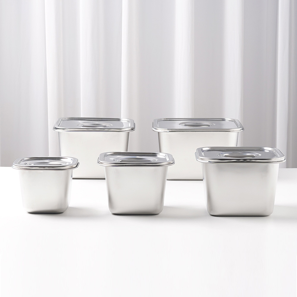 사각 BMP 통 세트 스텐 비엠피 업소용 뼈통 밧드 바트 1070ml, 1개 - 상세 이미지 5