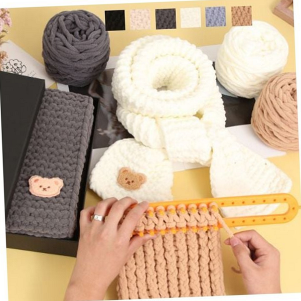 뜨개질 diy 목도리 키트 초보자 목도리 만들기 털실 니팅 겨울 - 상품 이미지