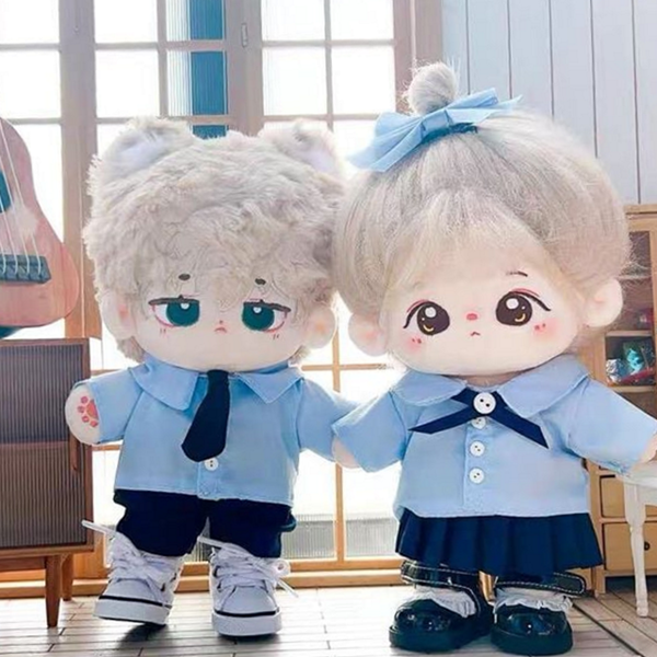 패션 20cm 인형 옷 유니폼 20cm 인형 교복 세트 바지 - 상품 이미지