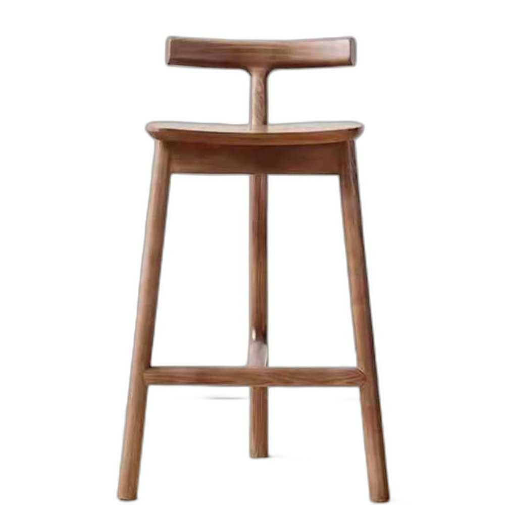 원목 바 의자 인테리어용 아일랜드 홈바 스툴 체어 55cm - 상품 이미지