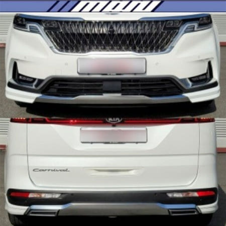 마루모터/ GSC국산할인행사 카니발KA4 전후바디킷 에어로파츠+머플러팁풀킷-도색완제품/국산수입차부품