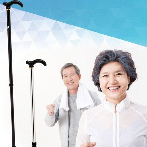 휴대용 초경량 접이식 지팡이 노인용 어르신 보행 지팡이 알루미늄 다용도 - 상품 이미지