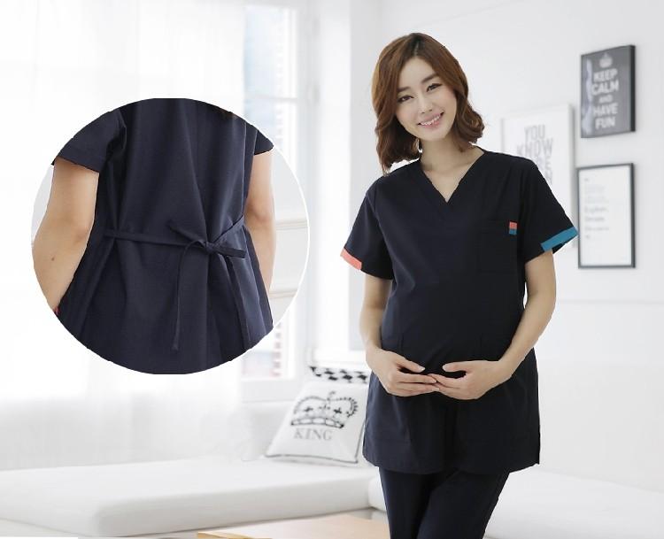 임산부 간호복 상의 하의 바지세트 의사 병원 치과 임부복 유니폼 근무복 - 상품 이미지