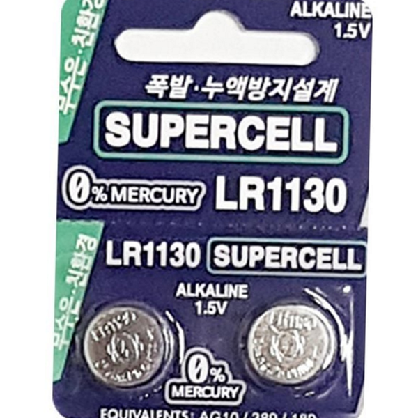알카라인 lr1130 건전지 동전형 버튼셀 건전지 무수은 시계 배터리 - 상품 이미지