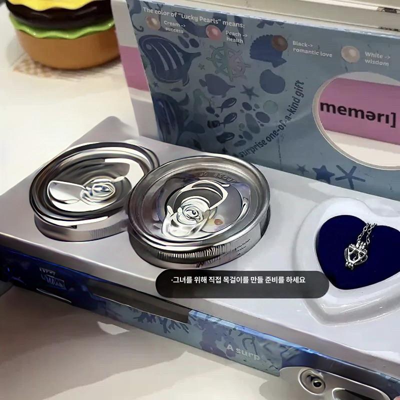 DIY 진주조개키트 목걸이 여성 나만의 만들기 펜던트 캔 체험 진주 랜턴 - 상세 이미지 4