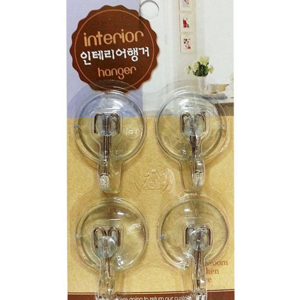 다용도 흡착식 걸이 무타공 투명 고리 접착식 욕실 후크 - 상품 이미지