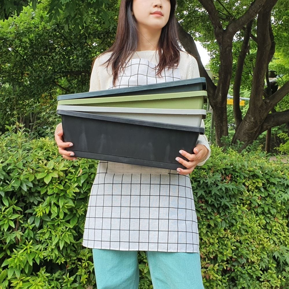 플라스틱 직사각형화분 빈화분 대형 상추 키우기 텃밭화분 긴화분 베란다 - 상품 이미지