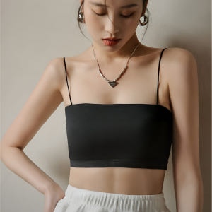 얇은끈브라 모달 스퀘어 입는 벌어진가슴 쳐진 새가슴 모아주는 일체형 노와... 착용 후기 | 사이즈/핏 총정리 - 상품 이미지 1