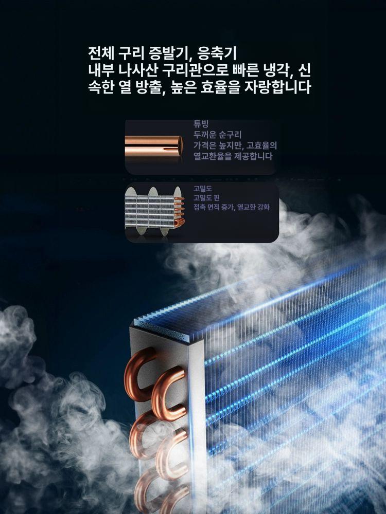 가정용 이동식냉풍기 소형 캠핑 원룸 사무실 침실 거실 저전력 저소음 미니 타워형 선풍기 배기 덕트가 없는 최고급 모델 공기 정화/에너지 절약/제습 - 상세 이미지 3