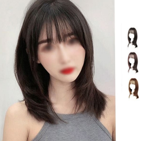 데일리 여성 중단발 가발 통가발 중단발 가발 웨이브 자연 - 상품 이미지