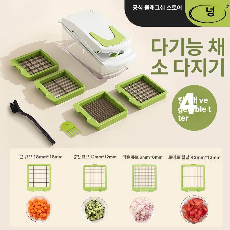 야채 깍뚝썰기 깍둑썰기 수동 깍둑 썰기 기계 슬라이서 - 상세 이미지 3