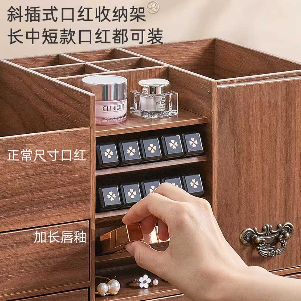 원목 화장품 보관함 화장대 스킨케어 정리 수납함 - 상세 이미지 5
