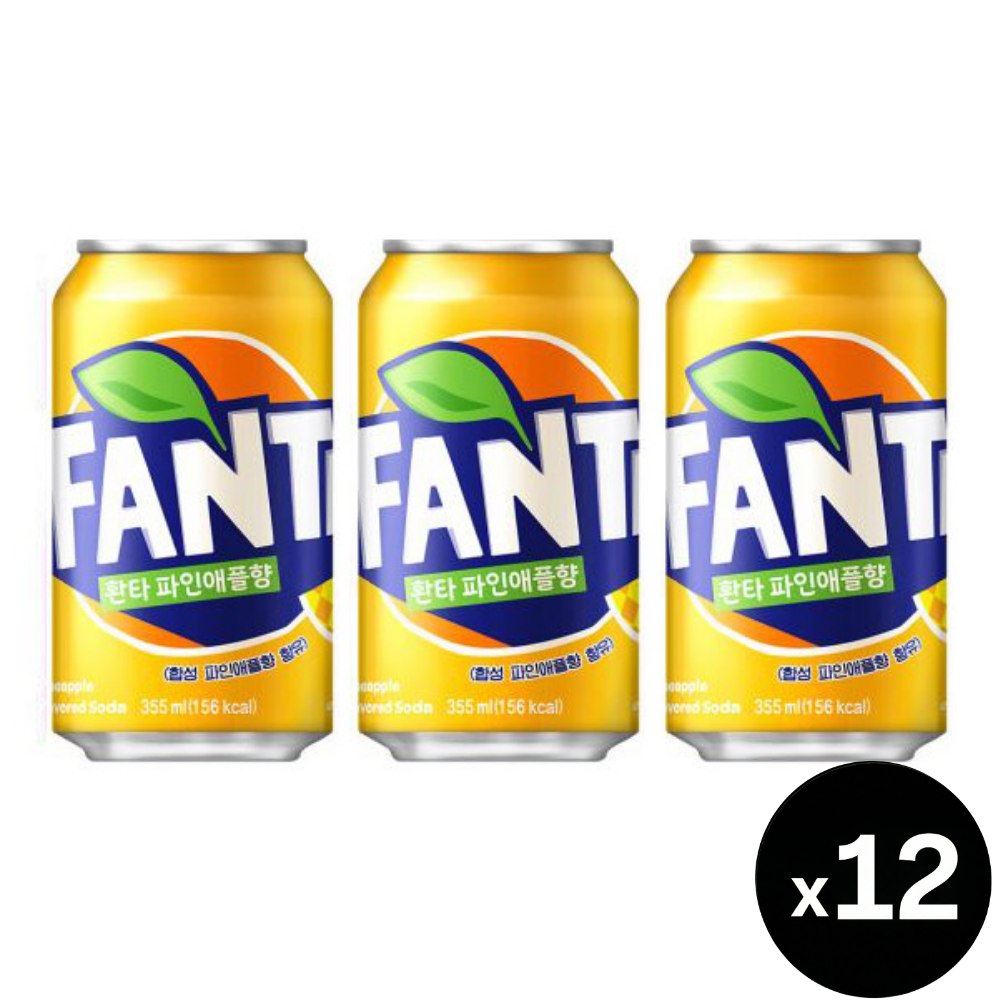 환타 파인애플, 355ml, 12개 - 상품 이미지