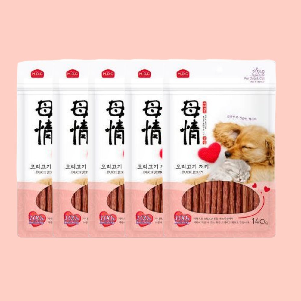아스쿠 모정 강아지 져키 노즈워크간식 오리고기, 140g, 5개 - 상품 이미지