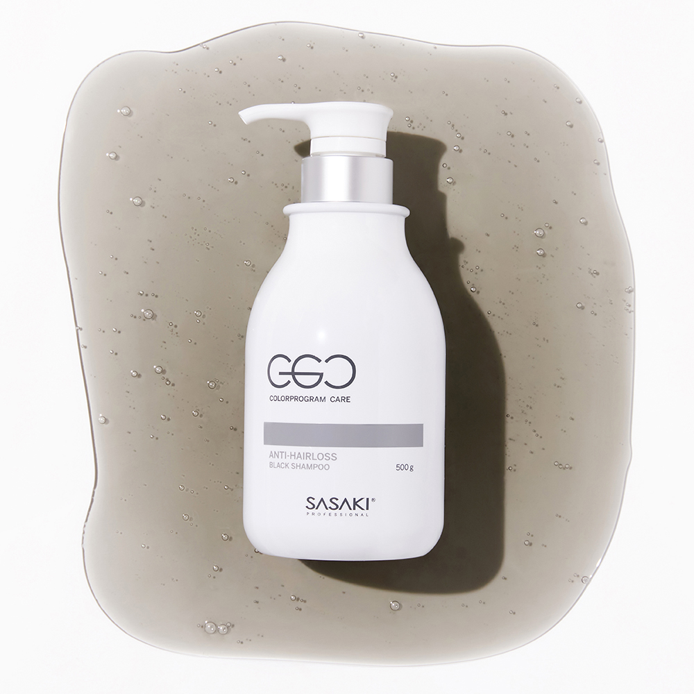사사키 홈프로 탈모완화 샴푸 미용실 블랙 비건 500g 제품 이미지