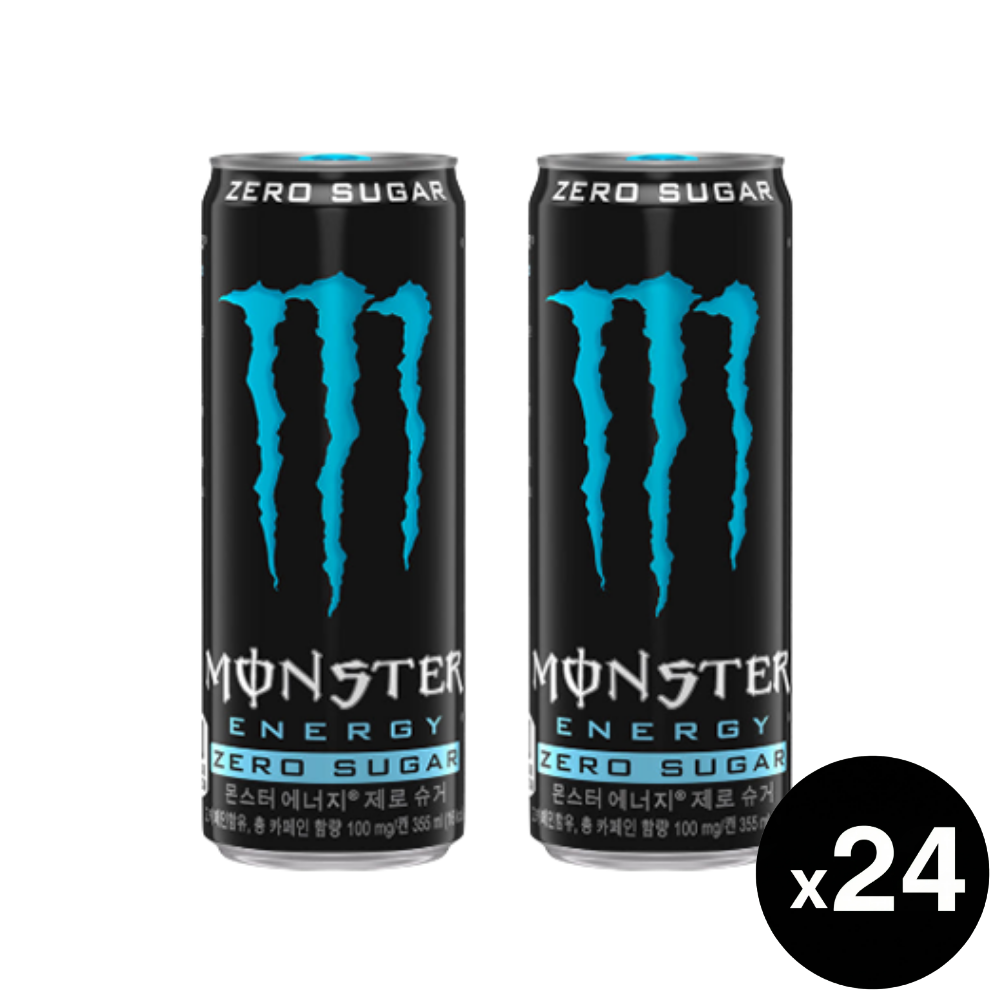 몬스터 에너지 제로슈거, 355ml, 24개