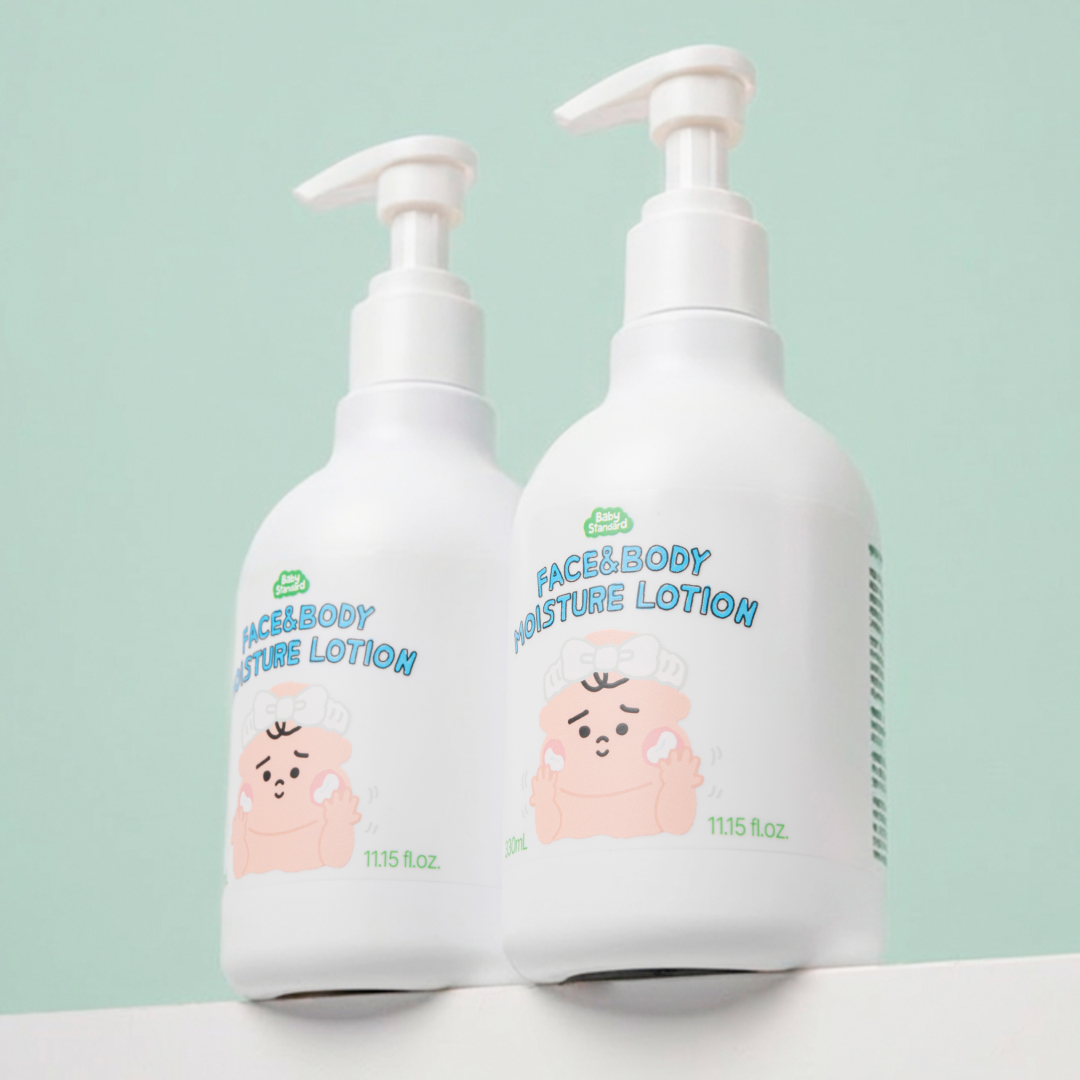 베이비스탠다드 페이스 앤 바디 모이스처 아기 로션 330ml 올인원 무향 유아 보습 - 상세 이미지 2