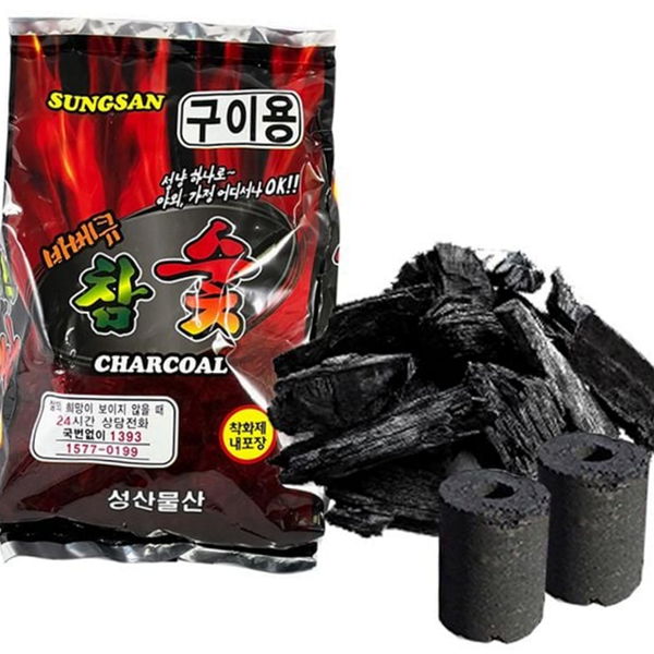 고기굽는 바베큐 참숯 캠핑용 숯불 구이용 참나무 야외용 - 상품 이미지