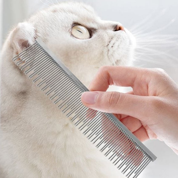 스테인리스 강아지 털 빗 반려동물 고양이 털 빗 일자 제거 - 상품 이미지