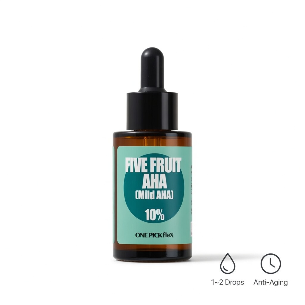 AHA 마일드아하 Five Fruit 10% 30ml 원픽플렉스 각질 피부결 모공 케어 - 상품 이미지