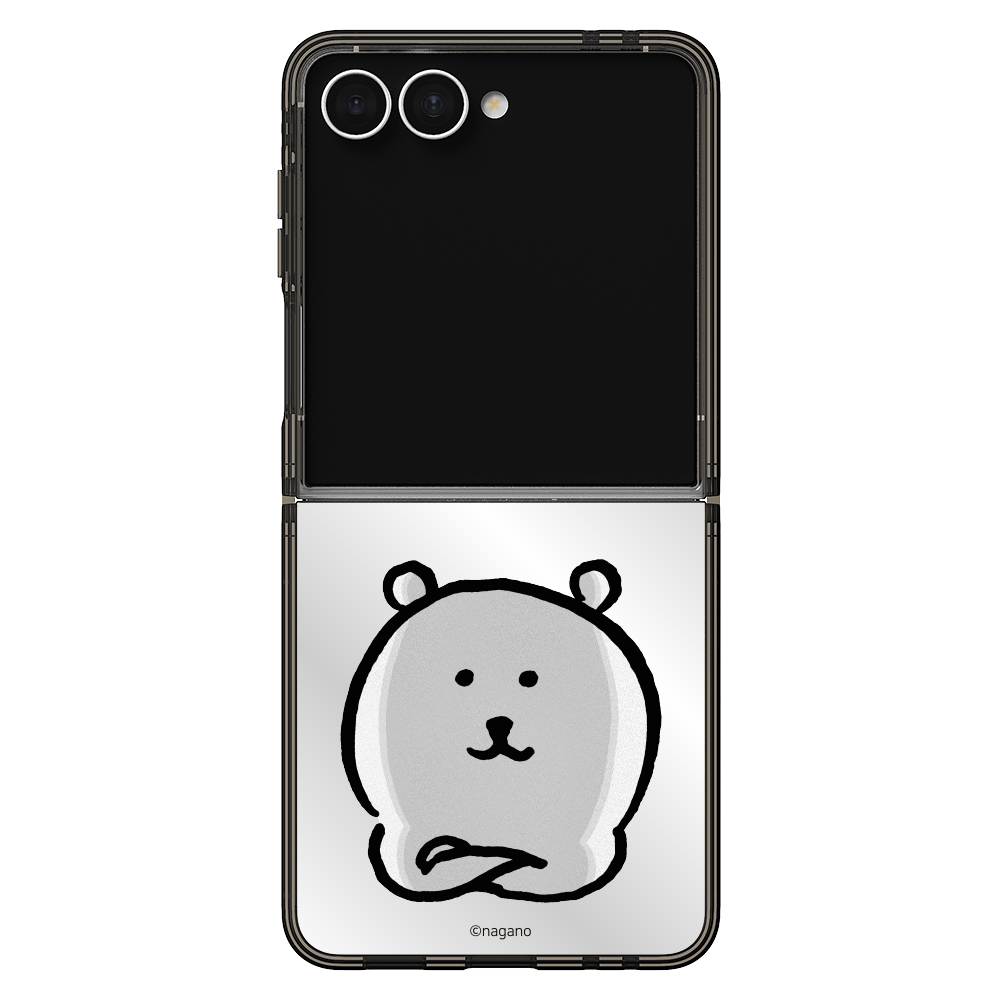 귀여운 캐릭터 디자인 커플 맥세이프 케이스 담곰이 농담곰 미러 블랙, 갤럭시Z 플립7 - 상세 이미지 2