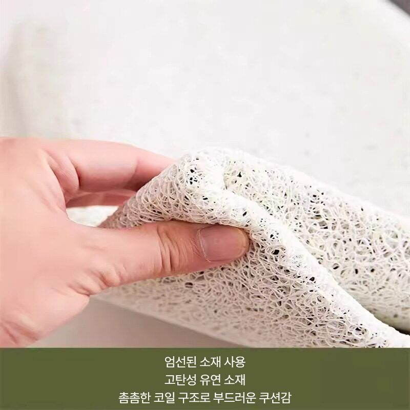 현관매트 코일 바닥 아파트 출입구 미끄럼방지 로즈가든 50x80cm - 상세 이미지 3