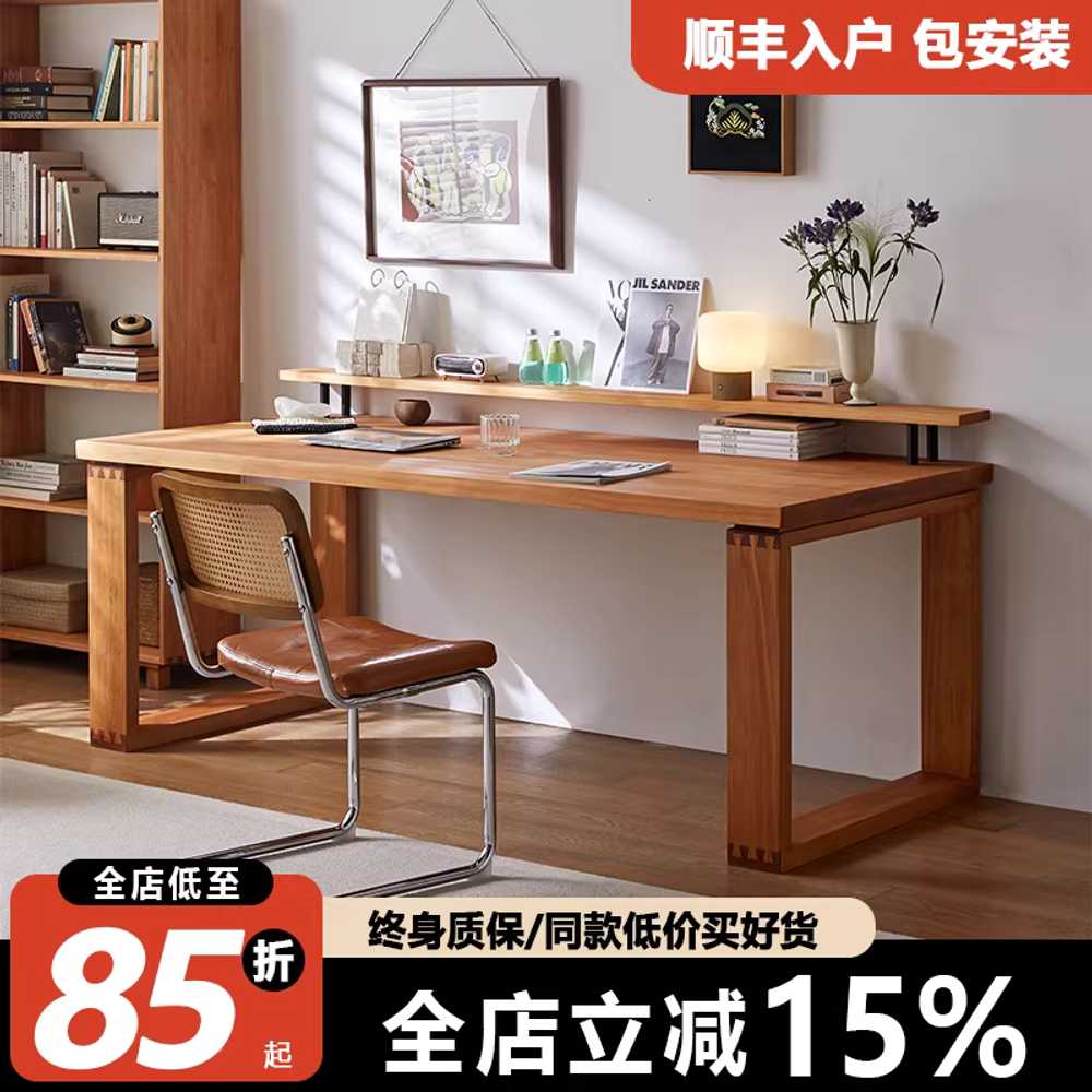 원목 책상 공부방 학습용 컴퓨터 테이블 작업대 100x60x75 - 상세 이미지 2