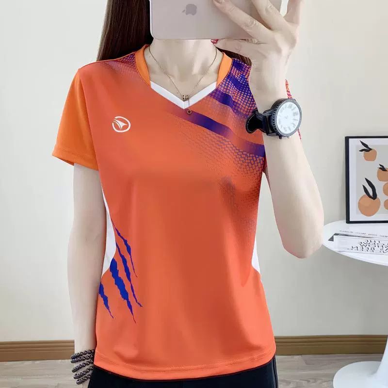 여성탁구복 상의 스포츠웨어 탁구복 블랙 팀복 - 상품 이미지