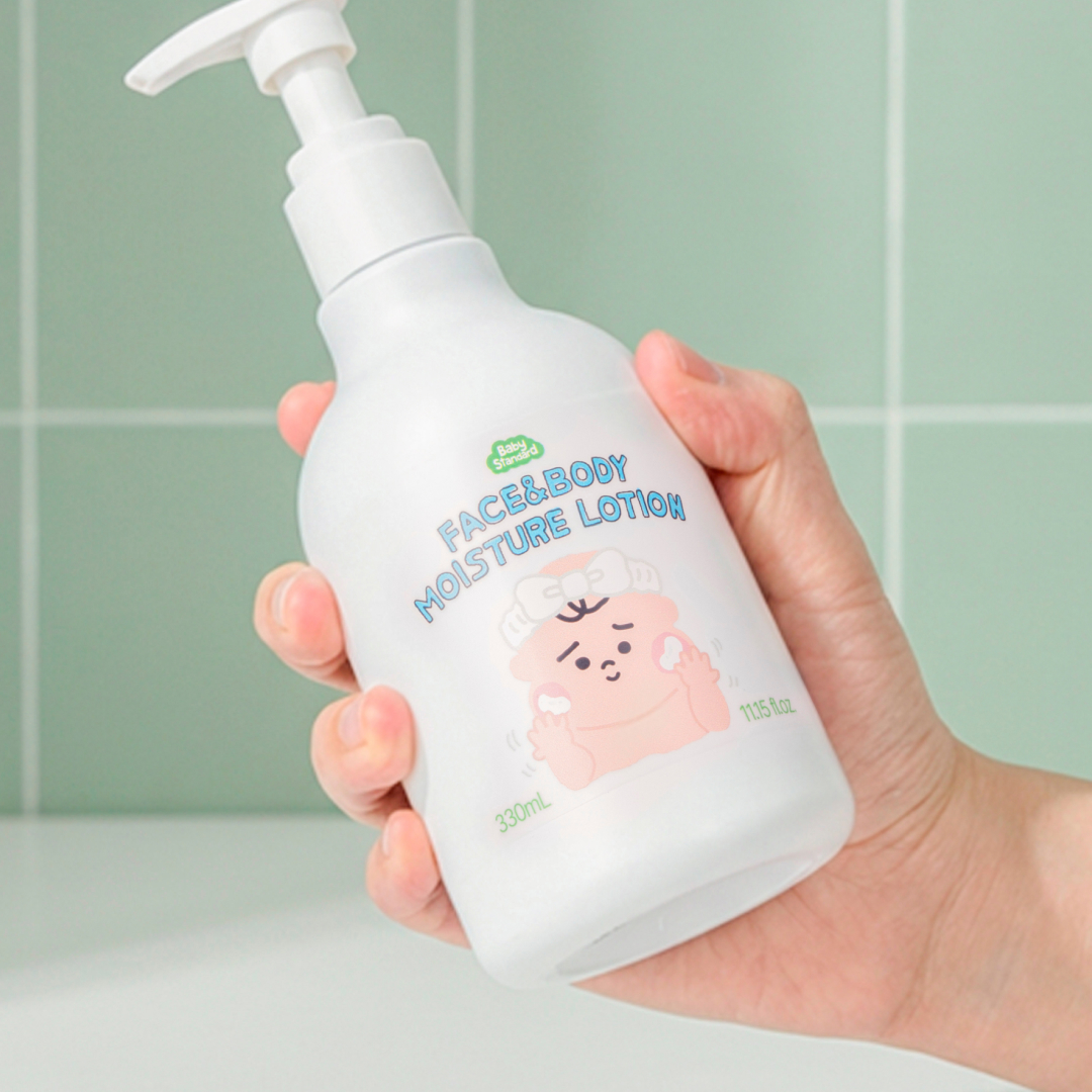 베이비스탠다드 페이스 앤 바디 모이스처 아기 로션 330ml 올인원 무향 유아 보습 - 상세 이미지 3