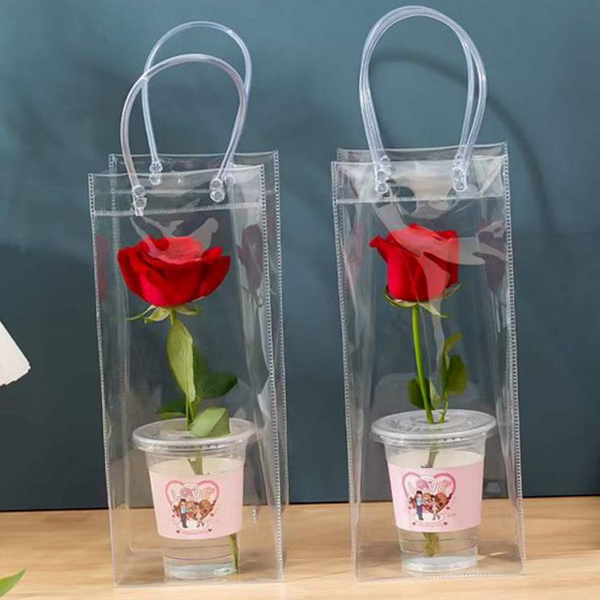 다용도 투명 보냉 가방 간편 pvc 보냉 가방 과일 음료 - 상품 이미지
