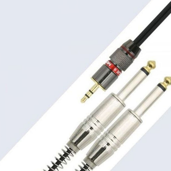 음향 모노 케이블 변환 스테레오 케이블 3.5mm 6.5mm 오디오 젠더 - 상품 이미지