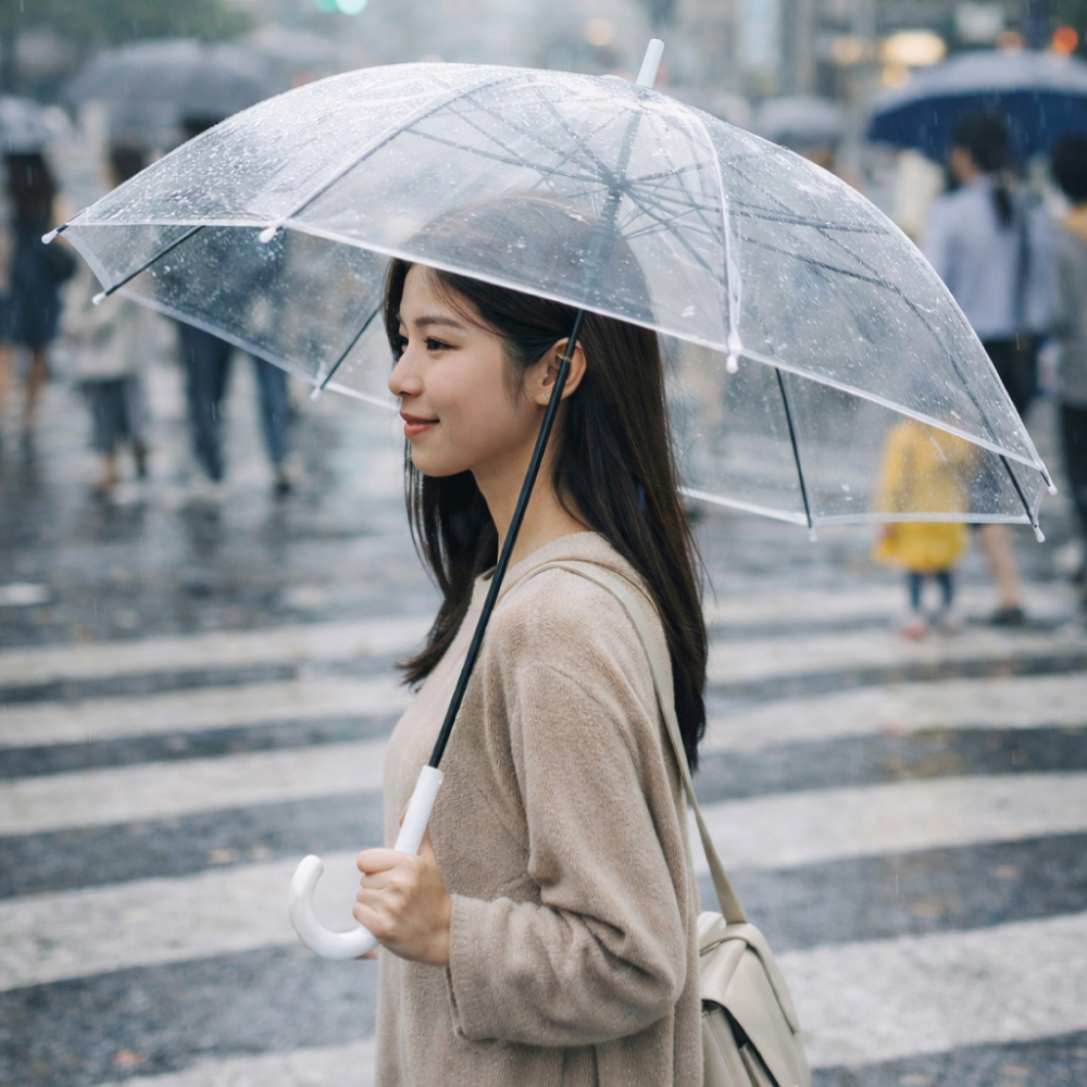 안전시야 비닐 투명 우산 일회용 답례품 판촉물 우산 - 상세 이미지 4