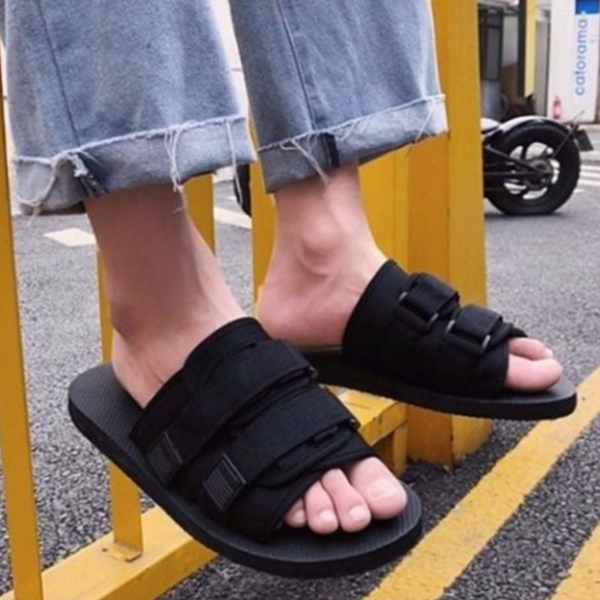 데일리 더블 스트랩 슬리퍼 베이직 슬리퍼 푹신한 여름 편안한 사계절 - 상품 이미지