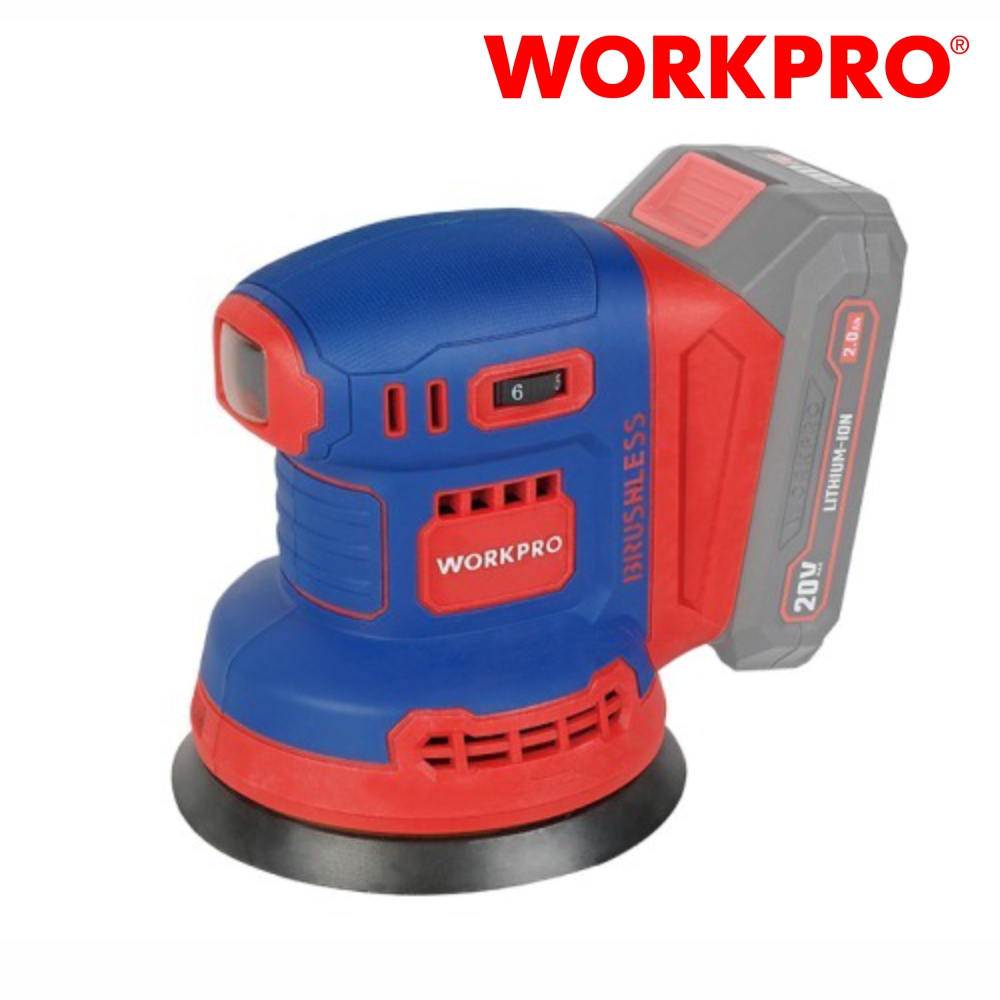 워크프로 20V 샌다기 125mm WP392203 (베어툴) 6단모드 12000RPM 샌딩기 본체만 - 상품 이미지