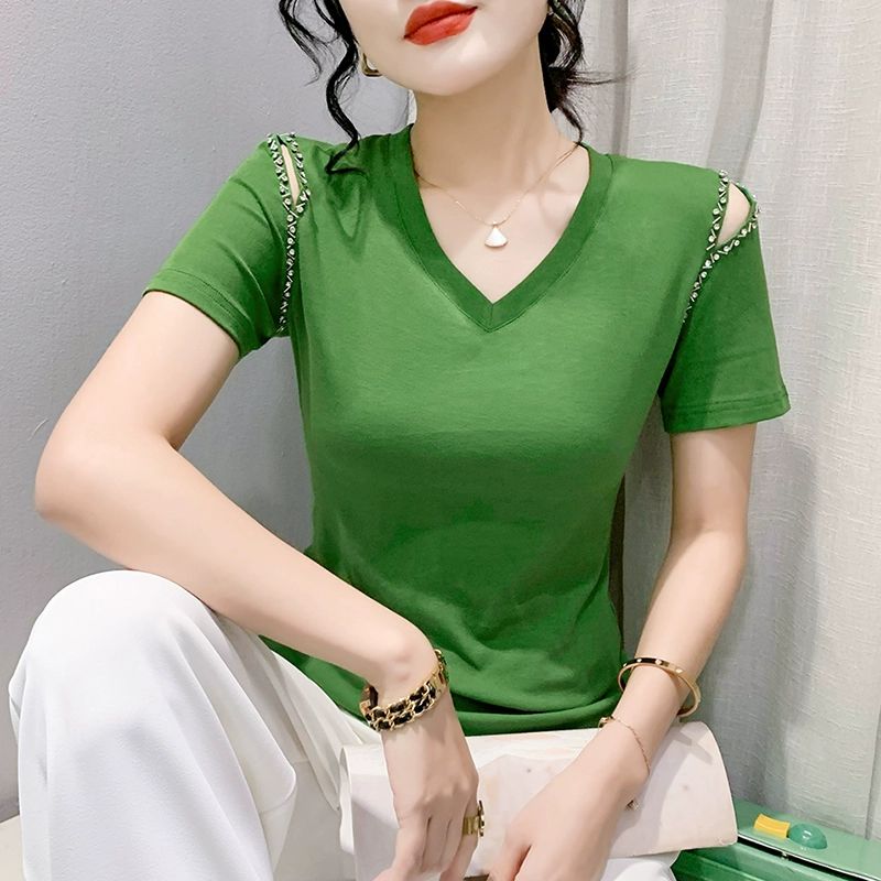 스포츠댄스복 라인 상의 밸리 사교 반팔 줌바 모던 방송 라틴댄스복 - 상세 이미지 3