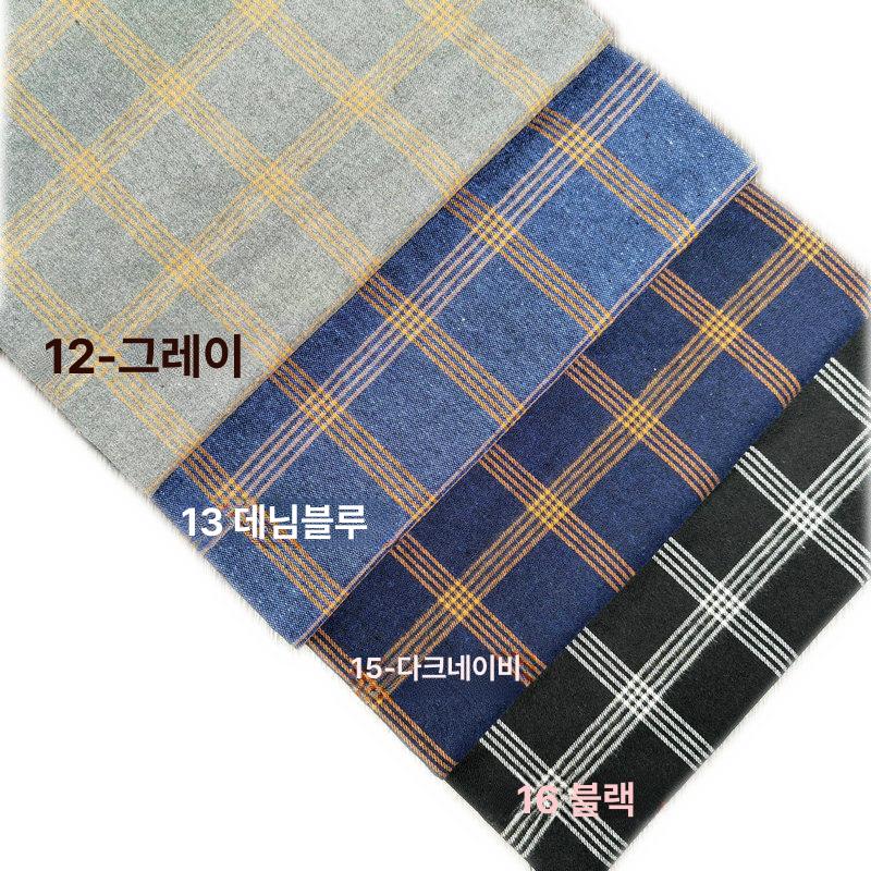 체크무늬 플란넬 직조 패브릭 여성용 여름 안감 면 폴리에스터 원단 봄과 셔츠 - 상세 이미지 5