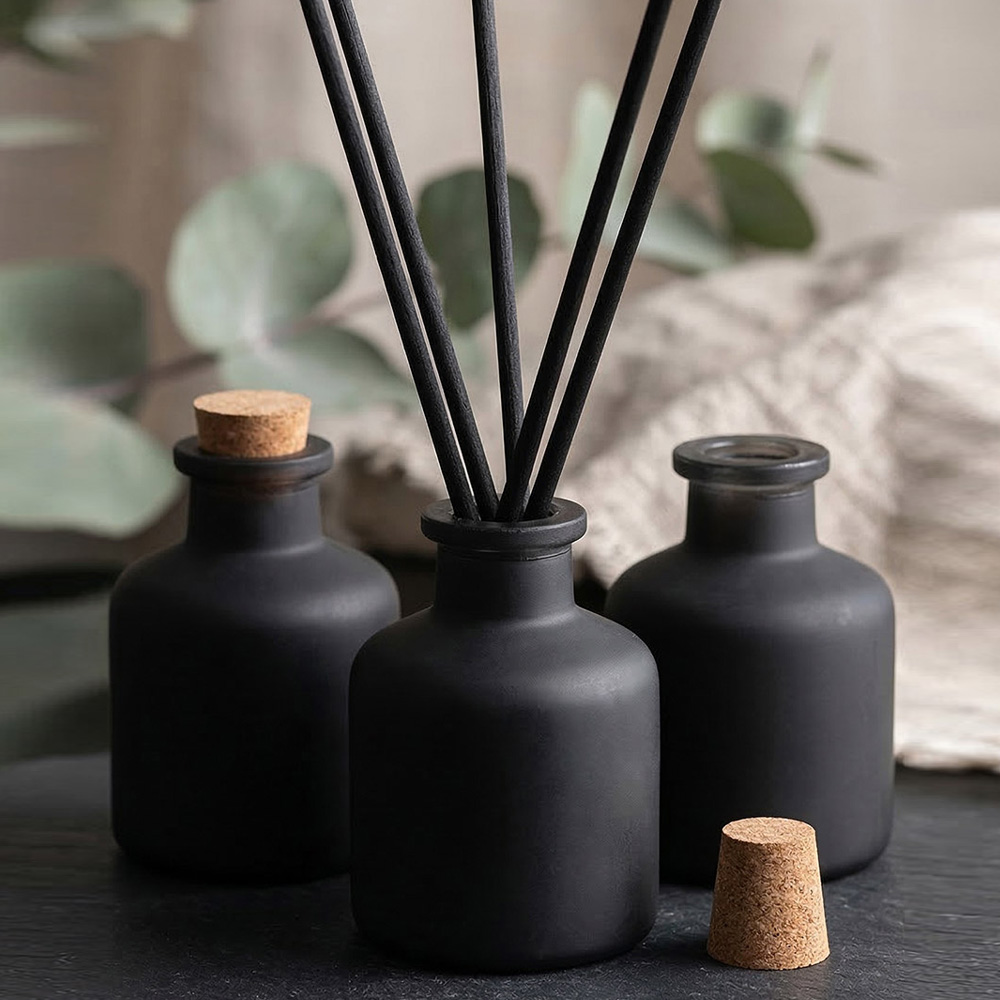 디퓨저 용기 미니 공병 프레쉬블랙무광 50ml 스티커 리드포함 DIY 이미지 6
