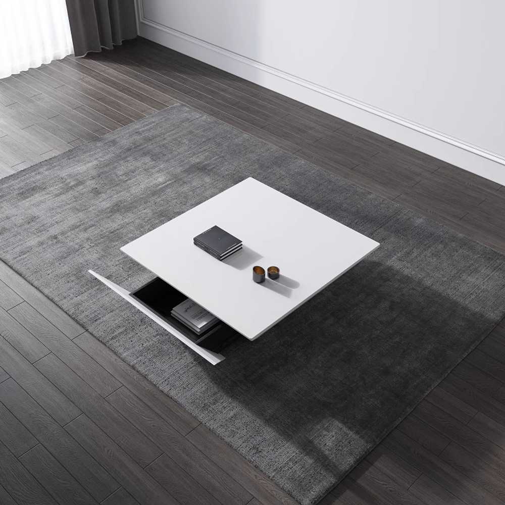 수납형 거실 테이블 인테리어용 고급 소파 커피 협탁 80x80x35 - 상세 이미지 3