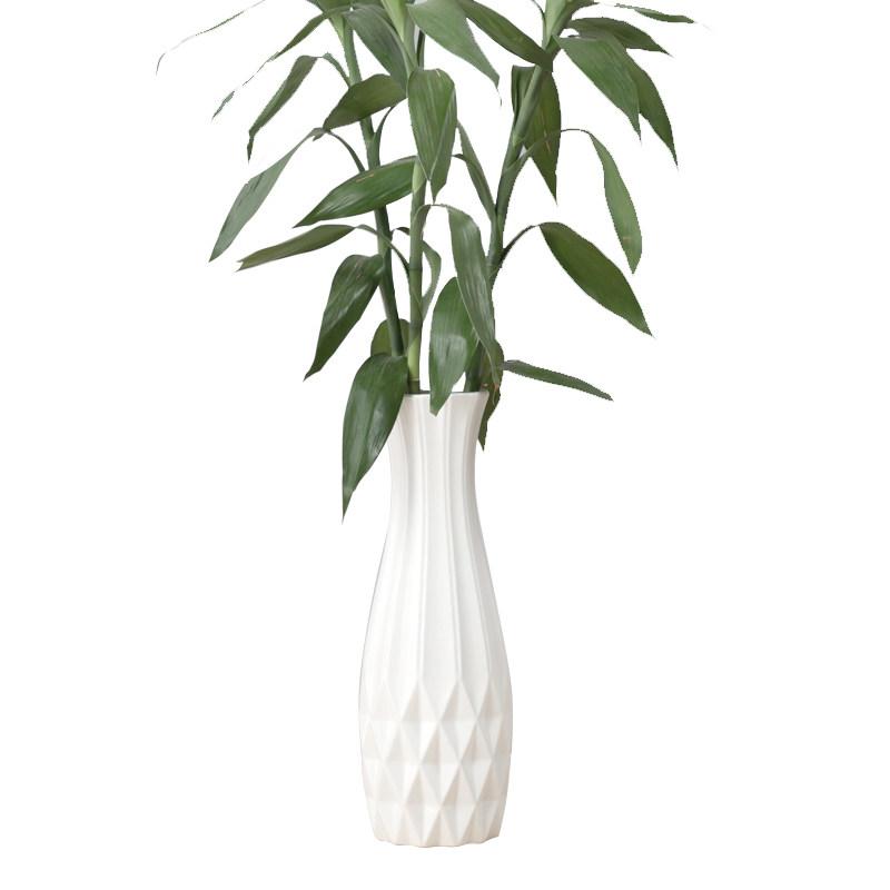 세라믹 대형화병 플로어 북유럽 꽃병 큰 45cm 흰색 화이트 리버스드 코너 높이 46cm - 상세 이미지 5