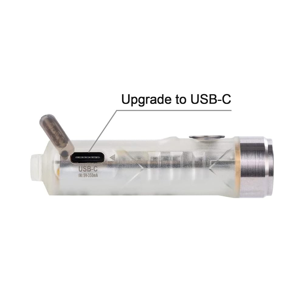 로비본 오로라 A5 G4 충전식 열쇠고리 손전등, USB C 충전, 5000K, 420루멘 EDC 마그네틱 포켓 클립 및 베이스, 형광, 적색 신호 / 화이트 사이드라이트 Red - 상세 이미지 2