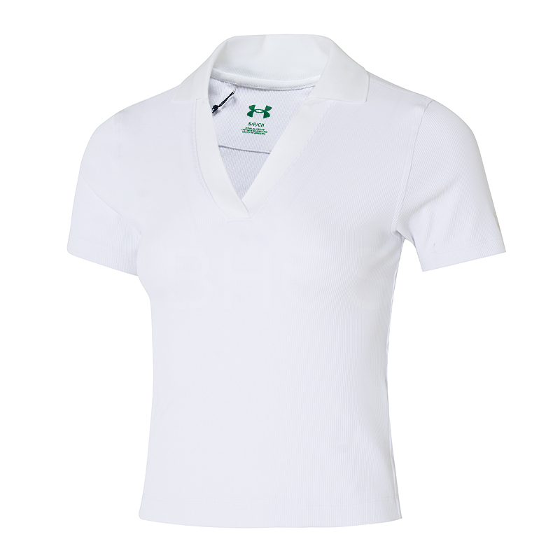 언더아머 UA Premier Rib SS Polo 화이트 여성