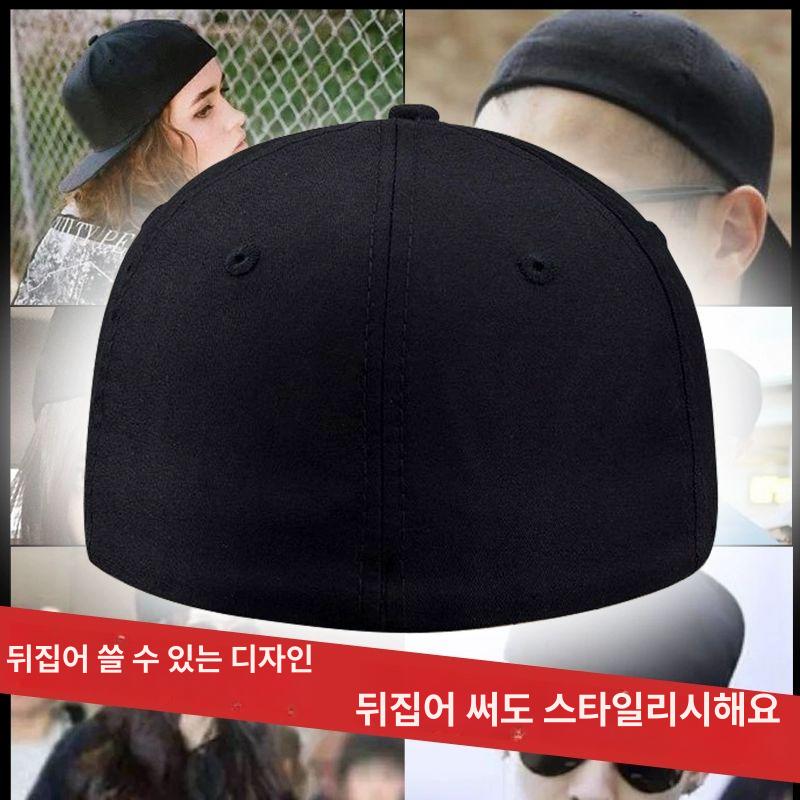 여름 등산 캡모자 트래킹 스퀘어 챙 짧은 3cm 곡선 챙 블랙 S (52-54cm) - 상세 이미지 4