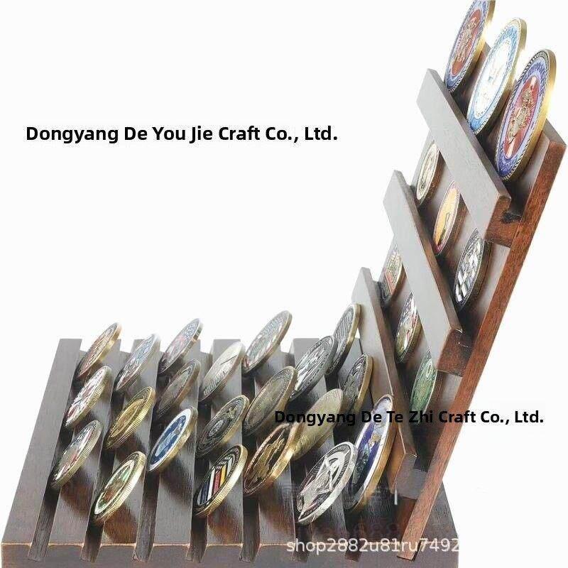 코인거치대 주화메달 디스플레이 동전 레드브라운 군용품 진열대 (1개) - 상세 이미지 2