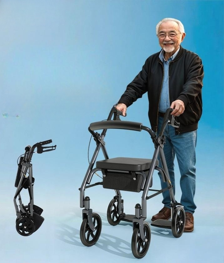 노인 보행기 이동 실버 할머니 환자용 어른신 유모차 보행보조기 - 상품 이미지