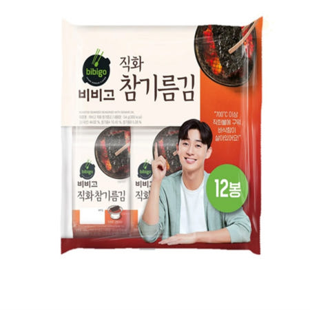 [루리점빵협력사]루리점빵 비비고 직화 참기름김 조미김 대용량 반찬 4.5g 60개 자취생밑반찬 자취생반찬