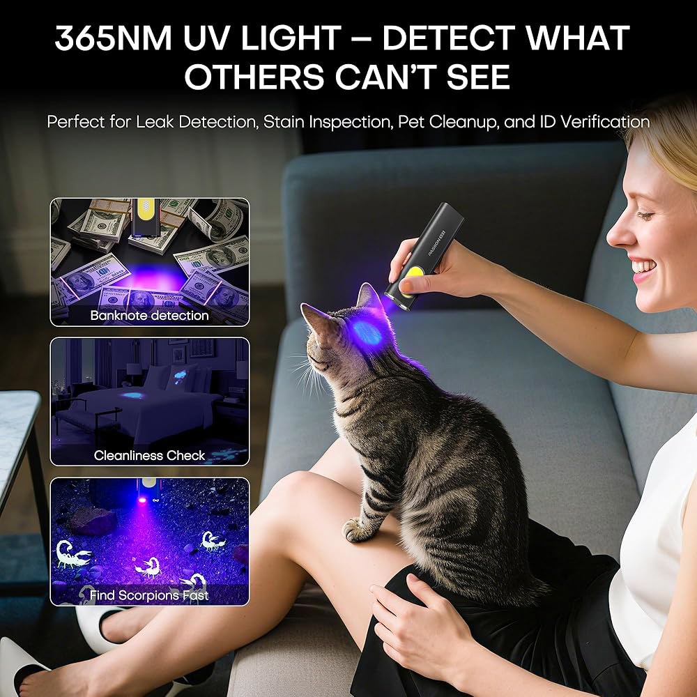 패시온 충전식 EDC 플랫 손전등 화이트 LED 콤보, 1400루멘 휴대용 포켓 u201310 모드 마그네틱 베이스 소형 조명, 야외용 USB-C 충전, 비상, 작업 - 상세 이미지 3