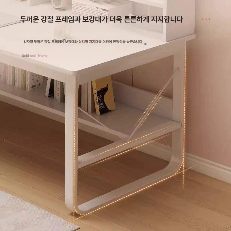 중학생책상 서재 중등 수납 긴 따뜻한 독서실 청소년 [책장] 웜화이트 80cm - 상세 이미지 4