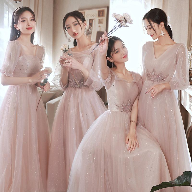 핑크 드레스 브라이덜샤워 시상식 파티 돌잔치 원피스 - 상세 이미지 4