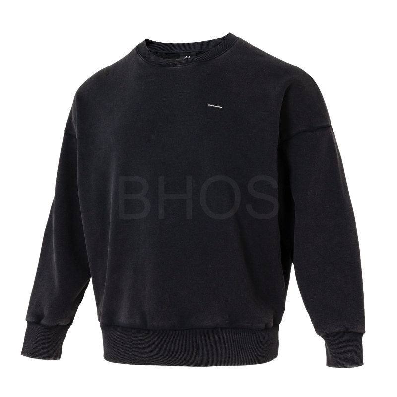 언더아머 UA Icon HWT Flc Wash OS Crew 블랙 남