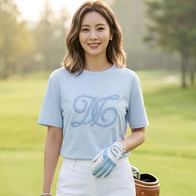 닥스 골프 여성 여름 하프 튜닉 스트링 골프 라운드 반팔티셔츠 - 상품 이미지